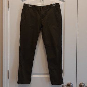 Banana Republic Dark Green Ankle Length Pants